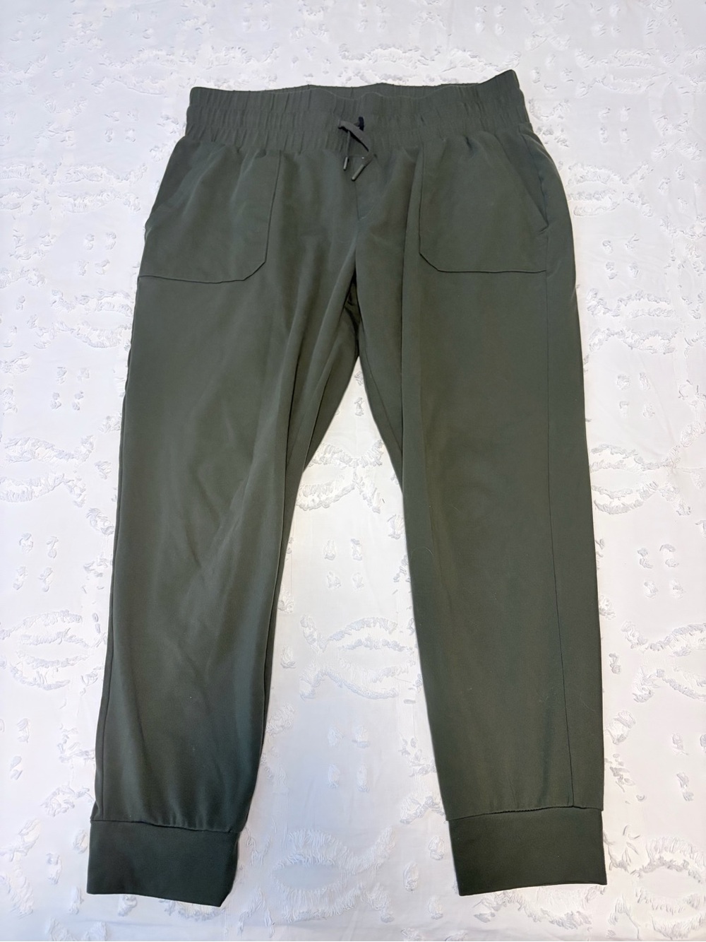 Women’s Olive Green Elastic Waist Jogger Pants